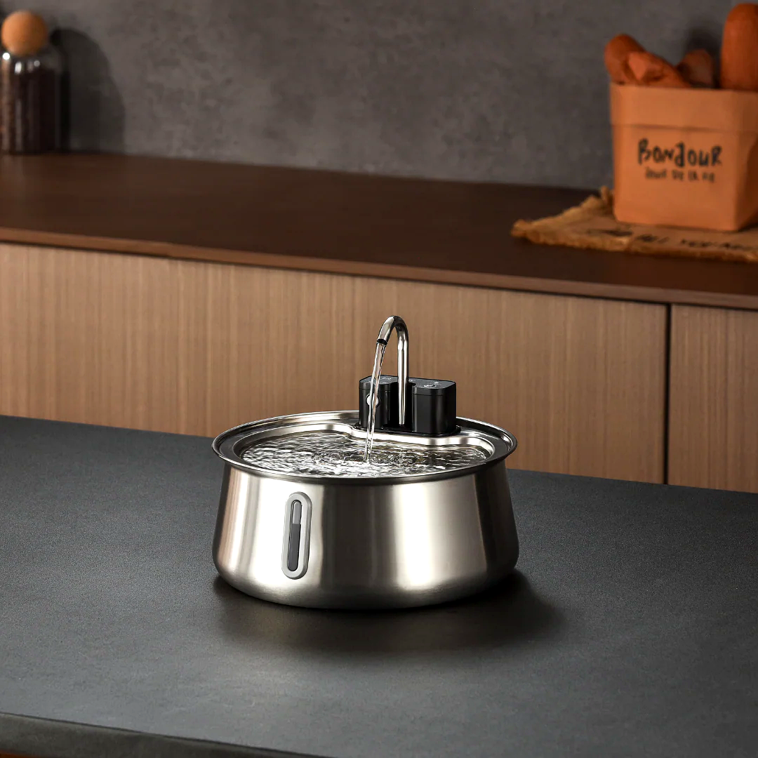 HappyPaw - Vandfontæne af Rustfrit Stål