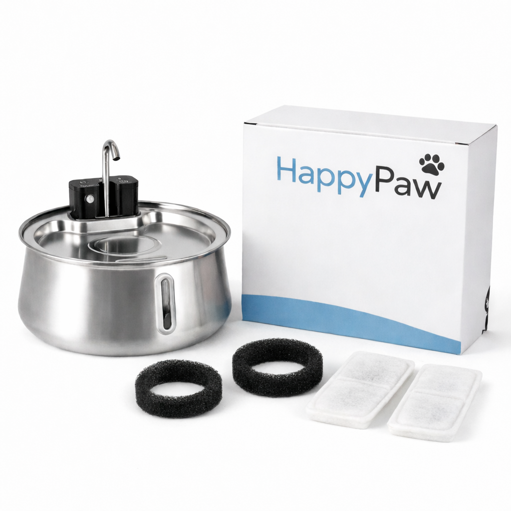 HappyPaw - Vandfontæne af Rustfrit Stål