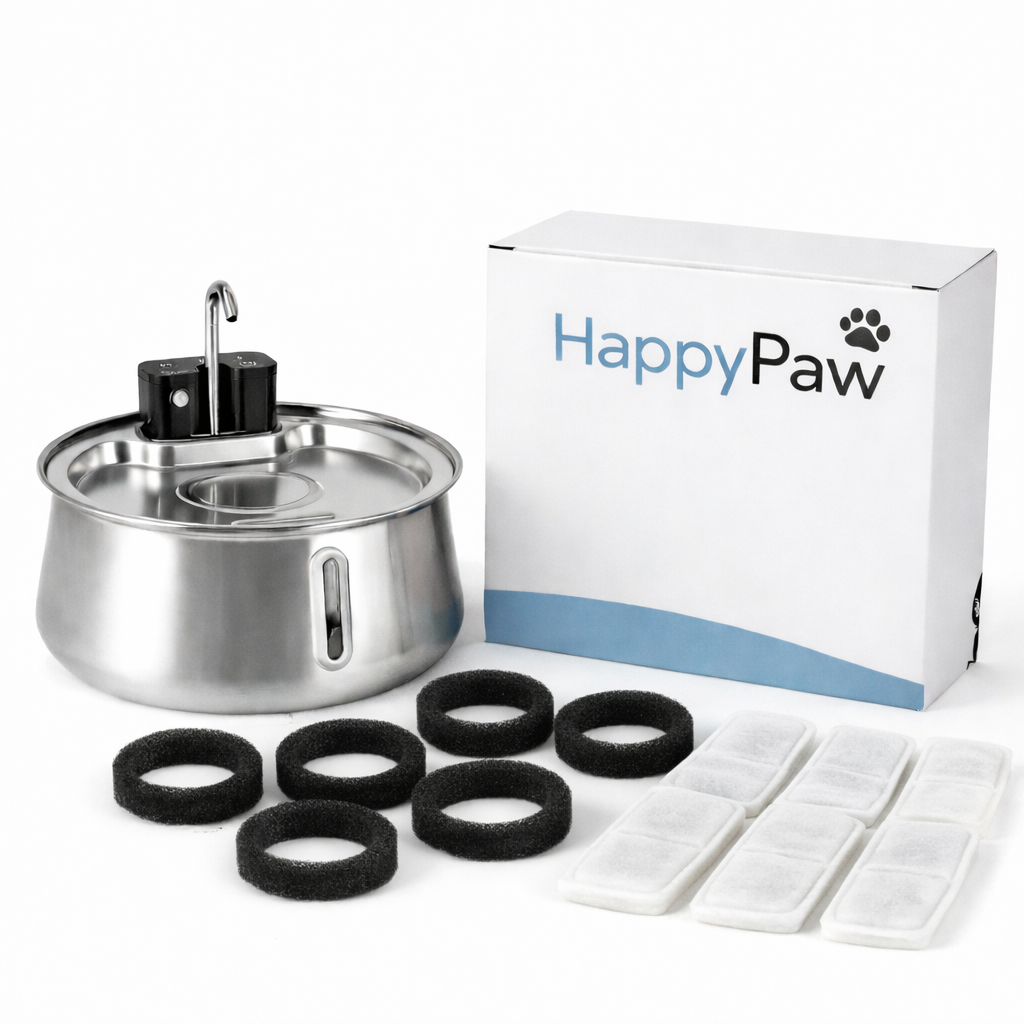 HappyPaw - Vandfontæne af Rustfrit Stål