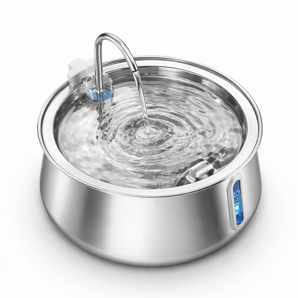 HappyPaw - Vandfontæne af Rustfrit Stål