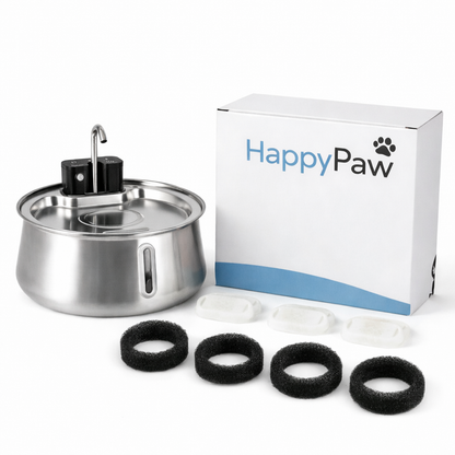 HappyPaw - Vandfontæne af Rustfrit Stål