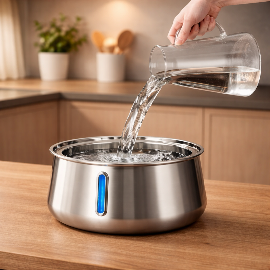 HappyPaw - Vandfontæne af Rustfrit Stål