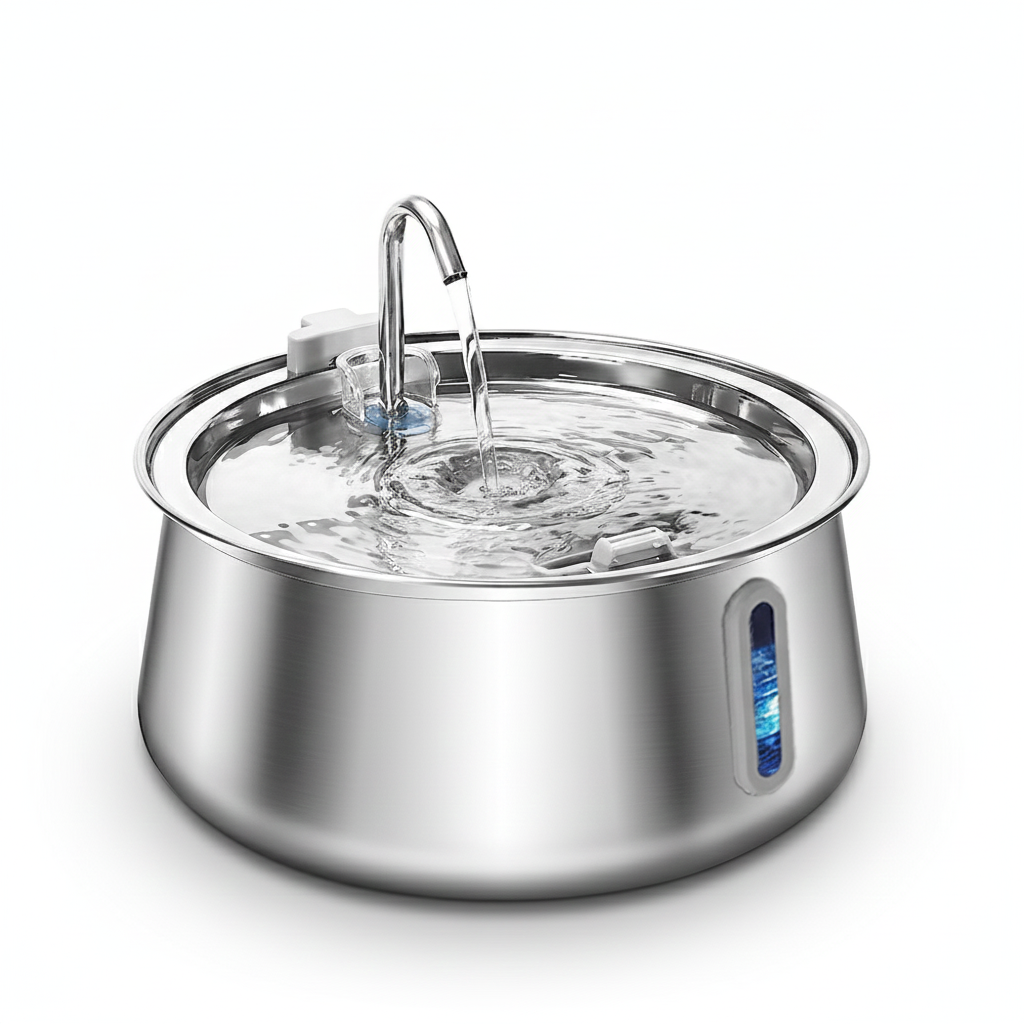 HappyPaw - Vandfontæne af Rustfrit Stål