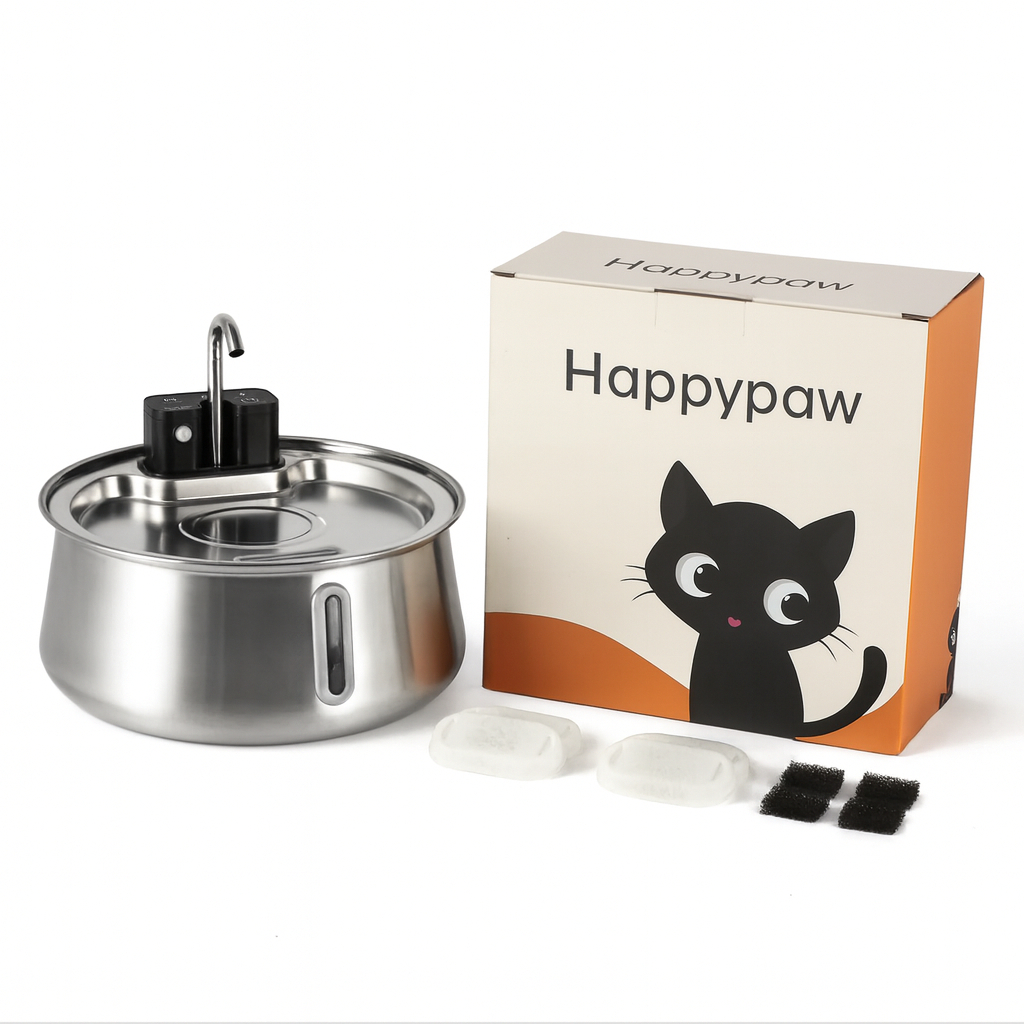 HappyPaw - Vandfontæne af Rustfrit Stål