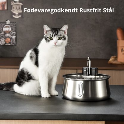 HappyPaw - Vandfontæne af Rustfrit Stål