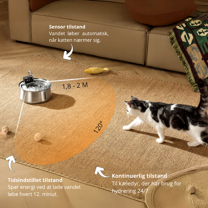 HappyPaw - Vandfontæne af Rustfrit Stål